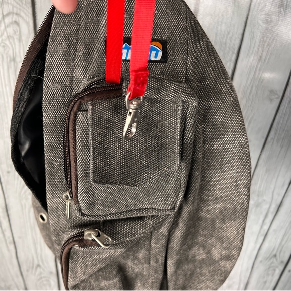 Meru Sling Backpack Bag - Small Single Strap Crossbody Pack for Women Acid Wash - Picture 8 of 11